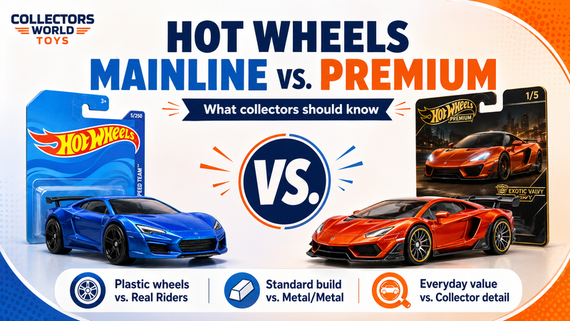 Hot Wheels mainline vs premium comparison