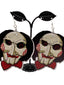 Large Wooden Horror Earrings