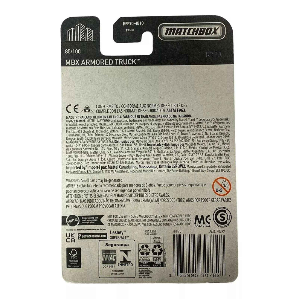 Matchbox MBX Armored Truck - Matchbox Series 85/100 -