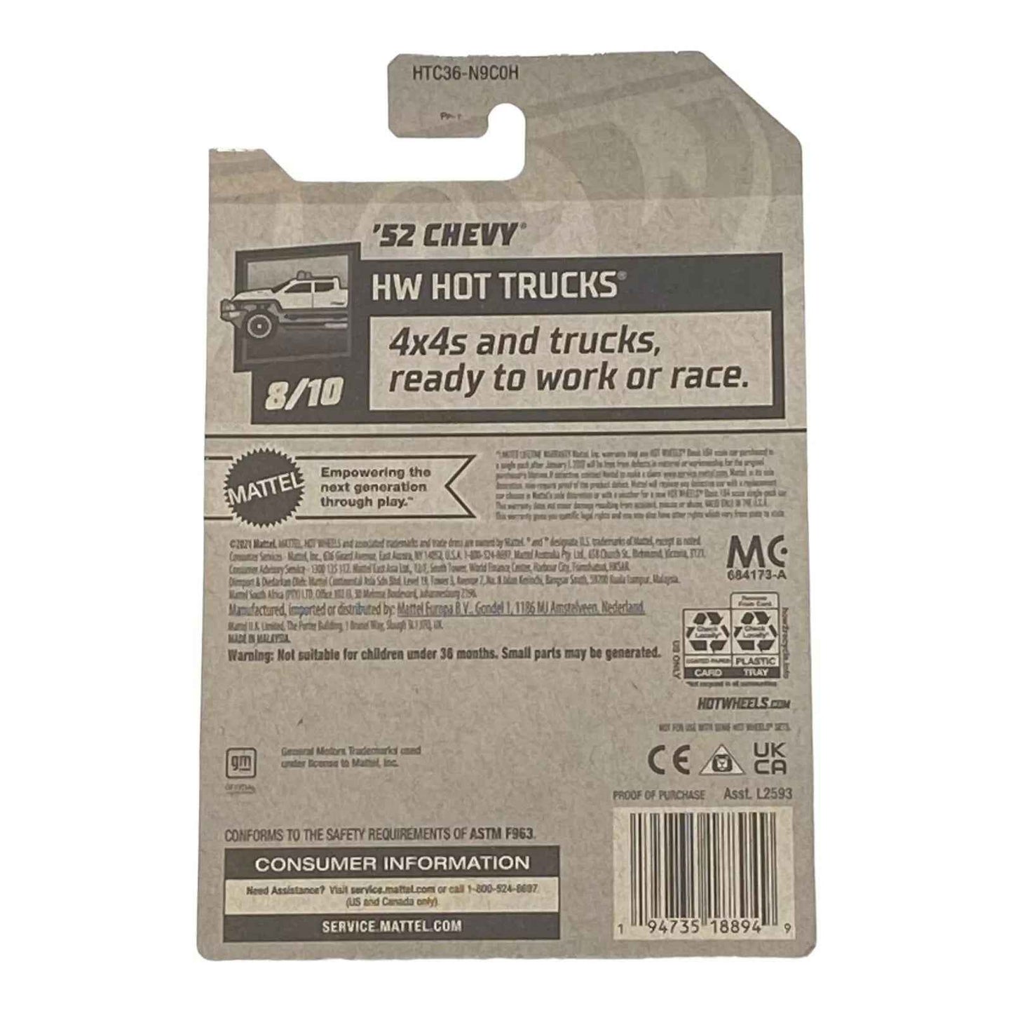 Hot Wheels '52 Chevy - Hot Trucks Series 8/10