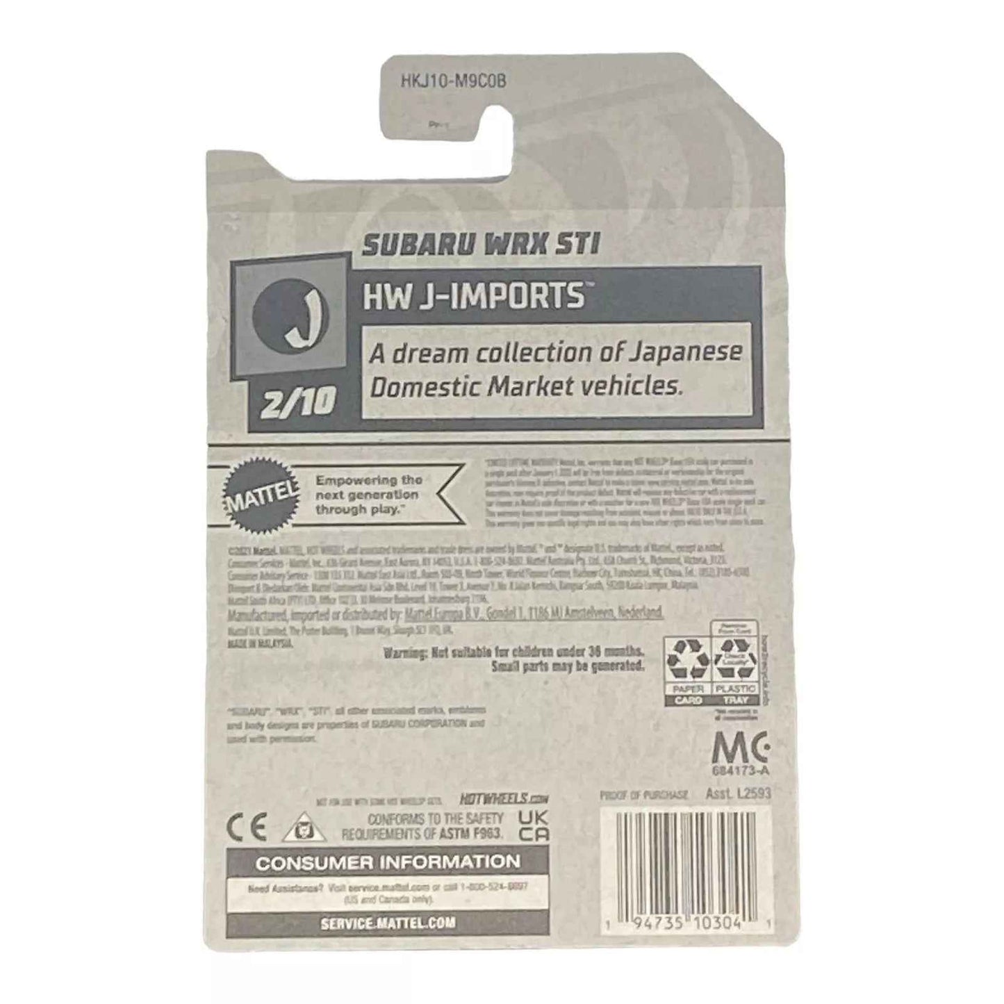 Hot Wheels Subaru WRX STI - J-Imports Series 2/10