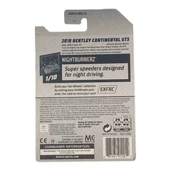 Hot Wheels 2018 Bentley Continental GT3 - Nightburnerz Series 1/10 -