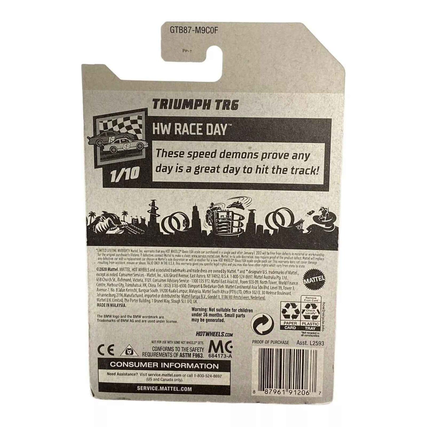 Hot Wheels Triumph TR6 - Race Day Series 1/10