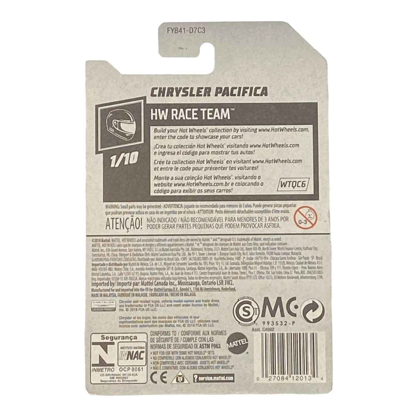 Hot Wheels Chrysler Pacifica - Race Team Series 1/10