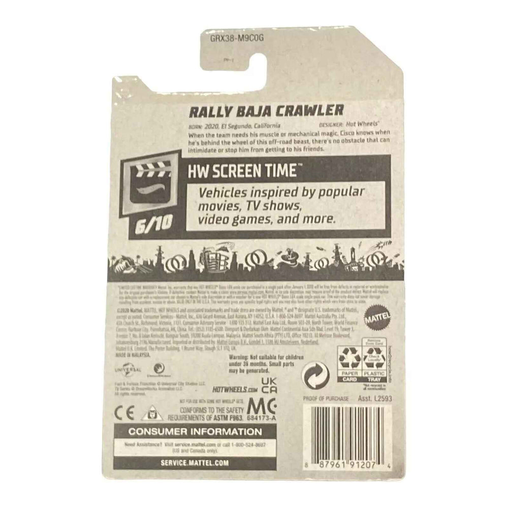 Hot Wheels (Black) Rally Baja Crawler - Screen Time Series 6/10 - Fast & Furious Spy Racers -