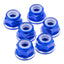 1UP Racing - 7075 Aluminum M3 Flanged Locknuts - Dark Blue Shine -