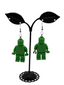 Green man earrings