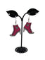 Pink high heel tennis shoe earrings