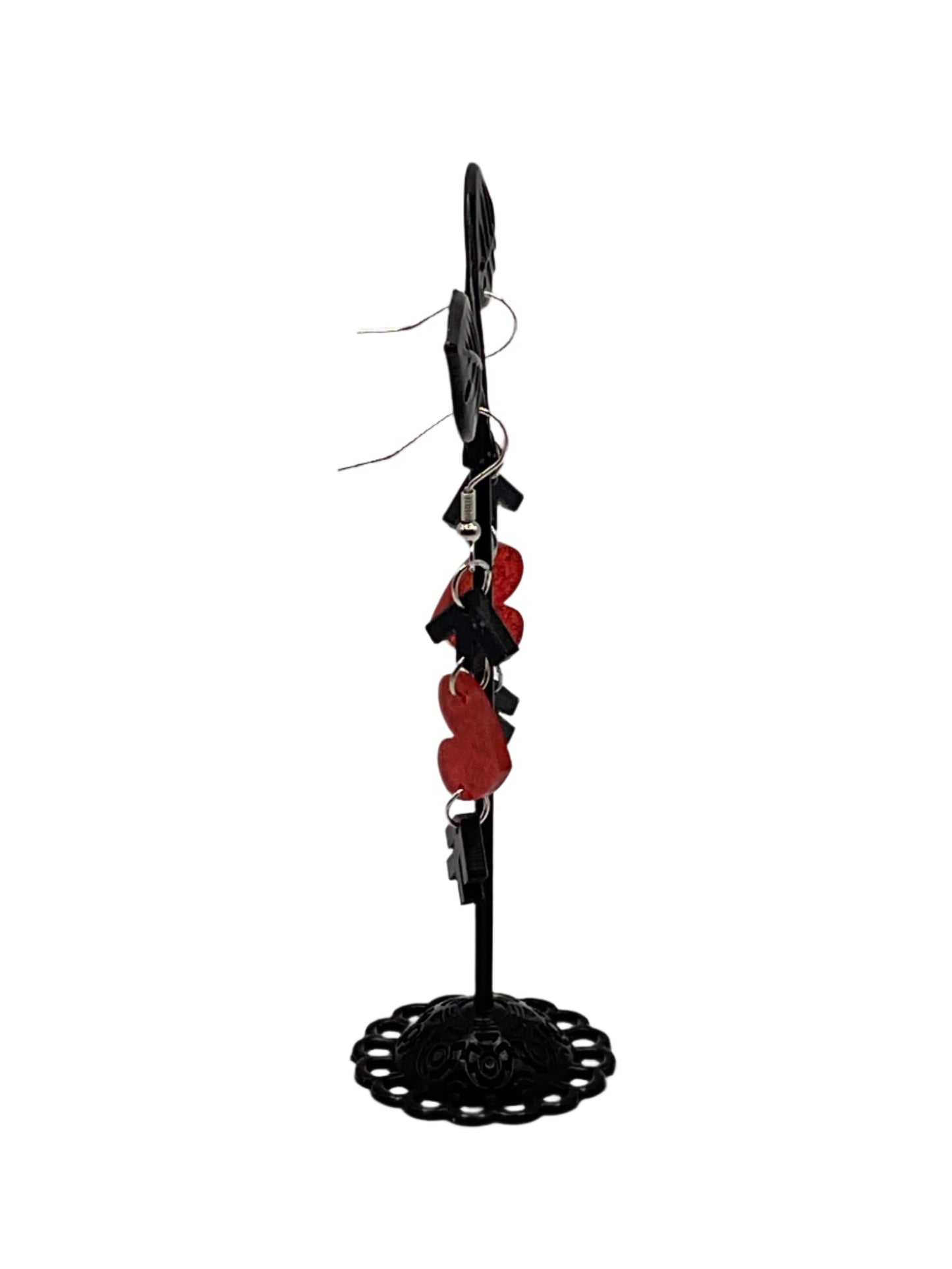 Arrow through a heart earrings