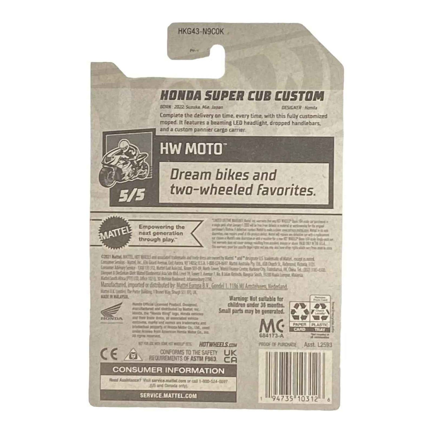 Hot Wheels Honda Super Cub Custom - HW Moto Series 5/5