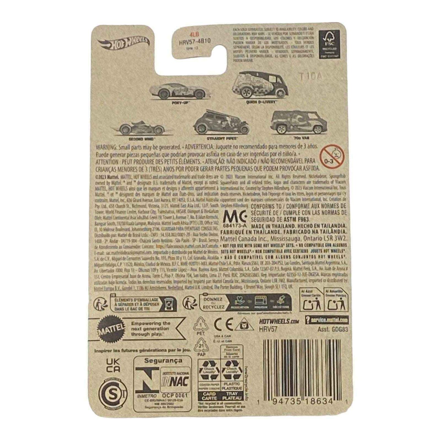 Hot Wheels '70s Van - SpongeBob SquarePants 25'th Anniversary Series 1/5