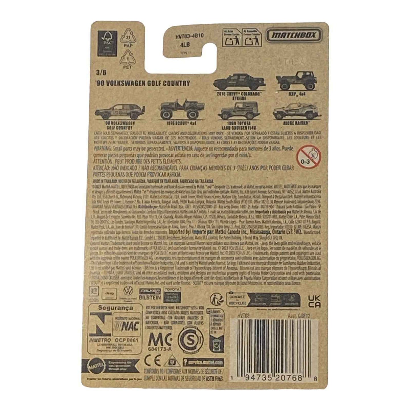 Matchbox '90 Volkswagen Golf Country - Off Road Rally Series 3/6