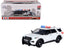 2022 Ford Police Interceptor Utility Plain White "Builder's Kit" with Flashing Light Bar and Front and Rear Lights and Sounds 1/24 Diecast Model Car by Motormax