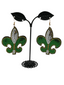 Sequin fleur-de-Lis earrings