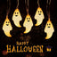 59.06inch 10 Lights, 3m 20 Lights Ghost Halloween Decoration String Lights, Battery Powered (No Plug)