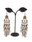 Golden tassel beaded earrings