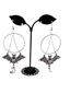 Silver bat earrings