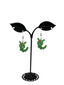 Green Caterpillar Earrings