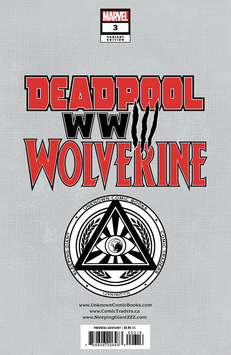 Deadpool & Wolverine: Wwiii #3 Unknown Comics Tyler Kirkham Virgin Exclusive Var (07/24/2024) - Collectors World Toys