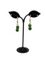 Green beaded earrings