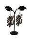Wooden cat earrings