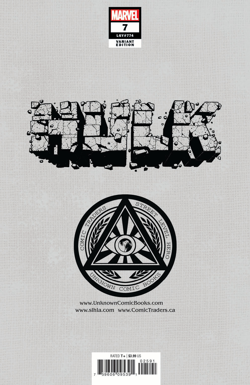 Hulk #7 Unknown Comics Jay Anacleto Exclusive Virgin Var (05/25/2022) - Collectors World Toys