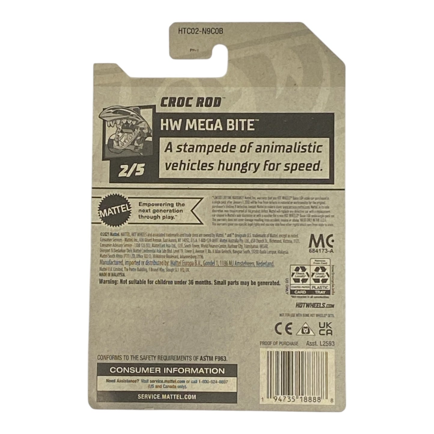 Hot Wheels Croc Rod - HW Mega Bite Series 2/5