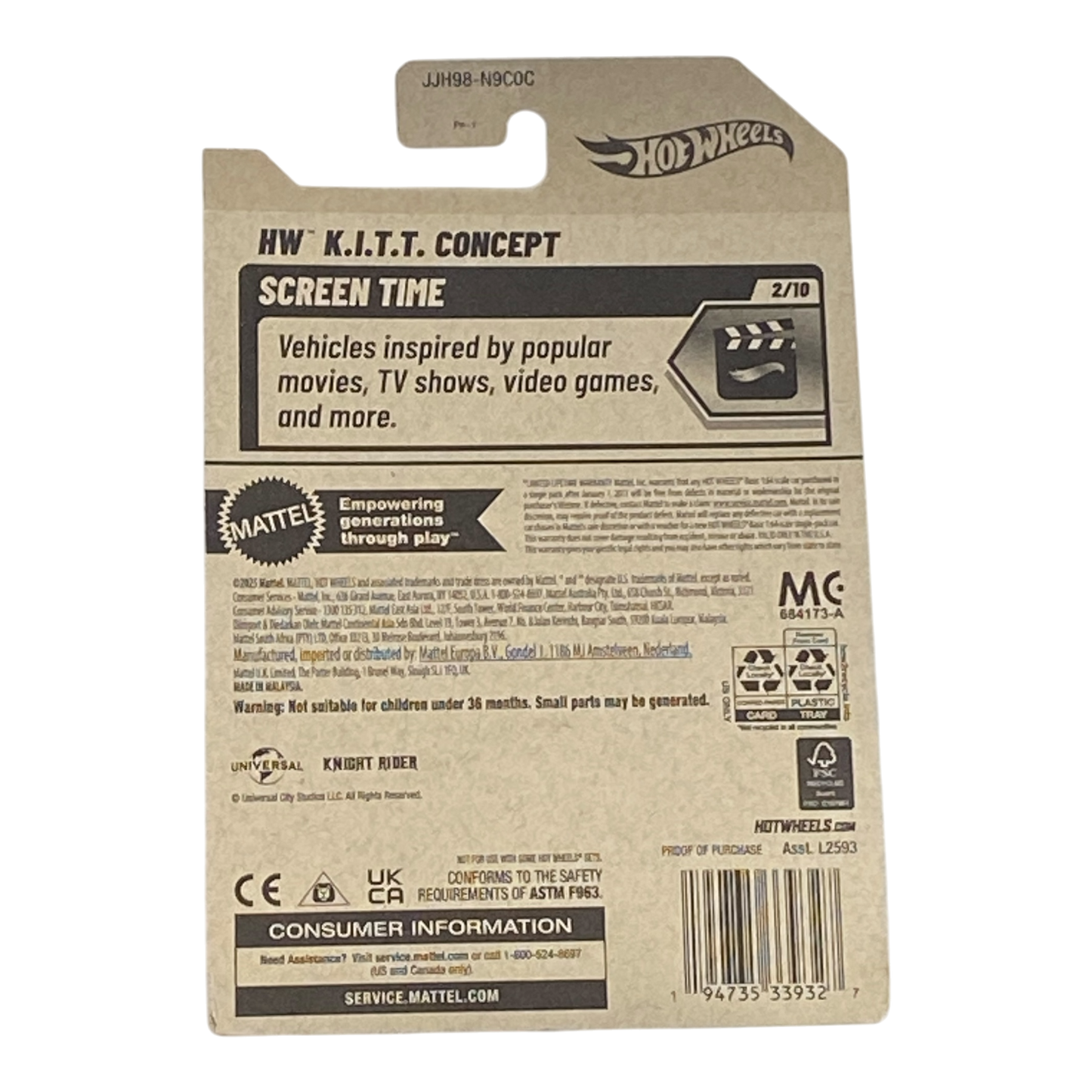 Hot Wheels HW K.I.T.T. Concept - Screen Time Series 2/10