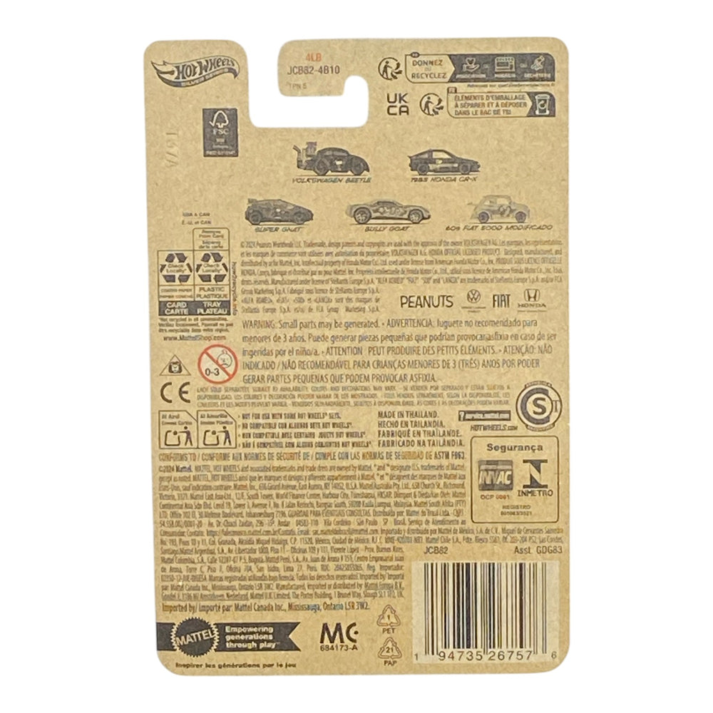 Hot Wheels 1985 Honda CR-X - Silver Series Peanuts 75 Years 2/5 -