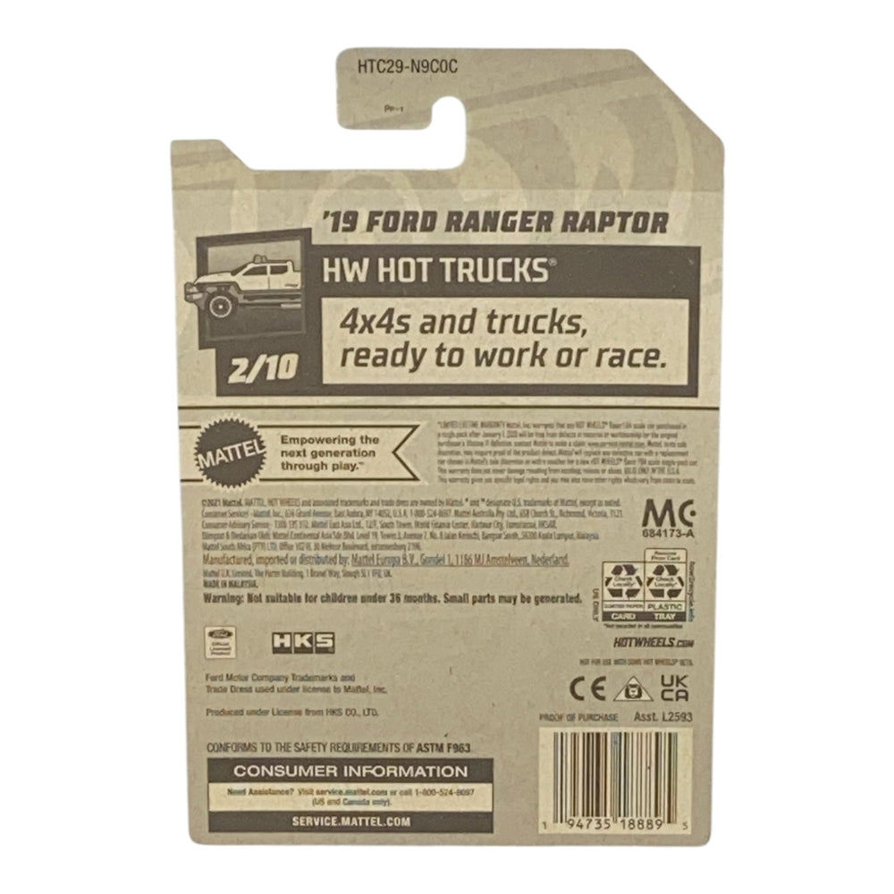 Hot Wheels '19 Ford Ranger Raptor - Hot Trucks Series 2/10 - Black -