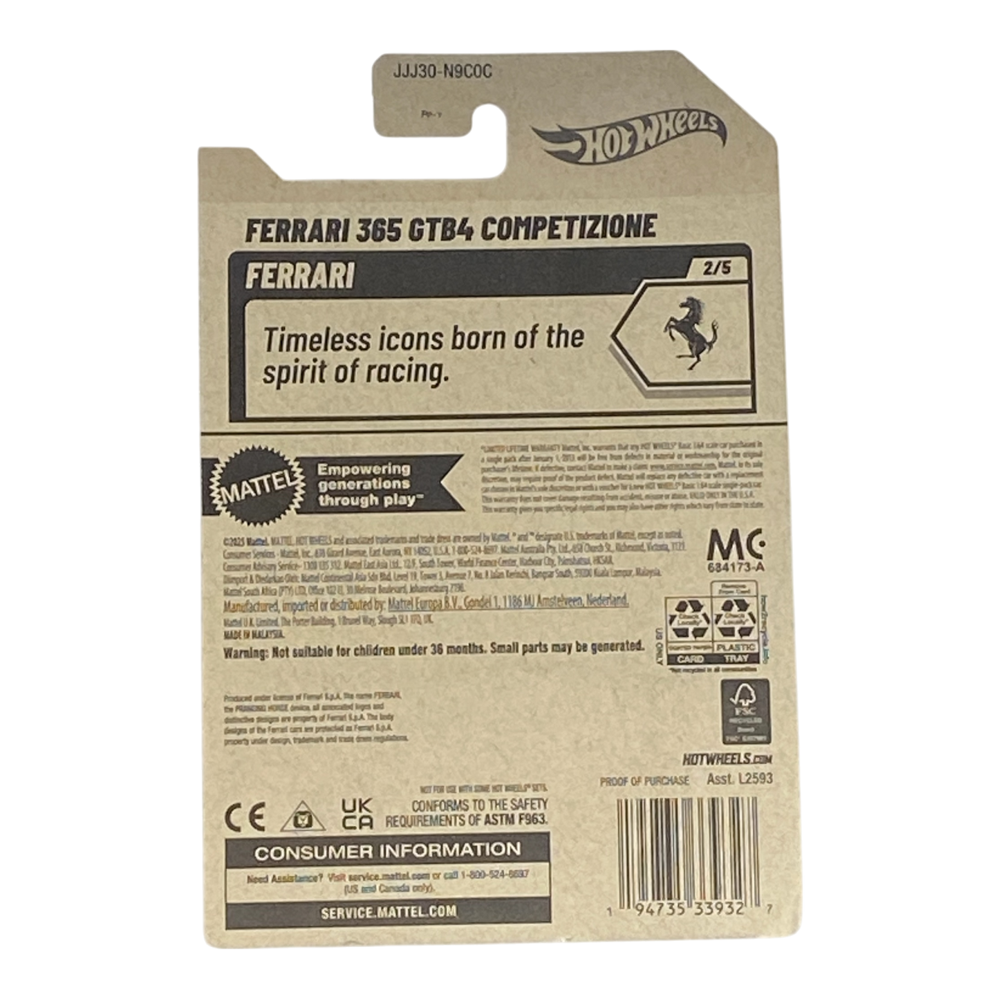 Hot Wheels Ferrari 365 GTB4 Competizone - Ferrari Series 2/5