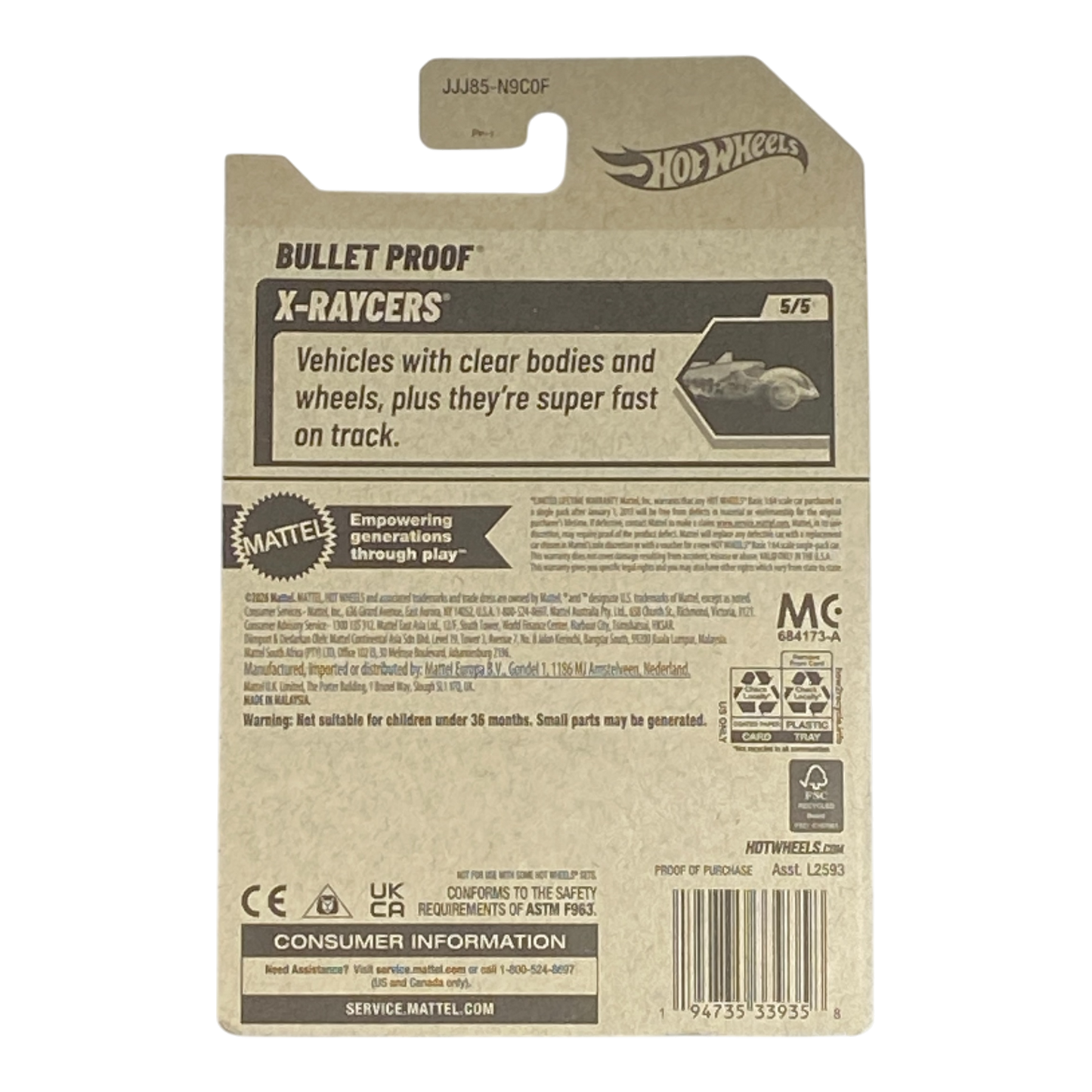 Hot Wheels Bullet Proof - X-Raycers Series 5/5