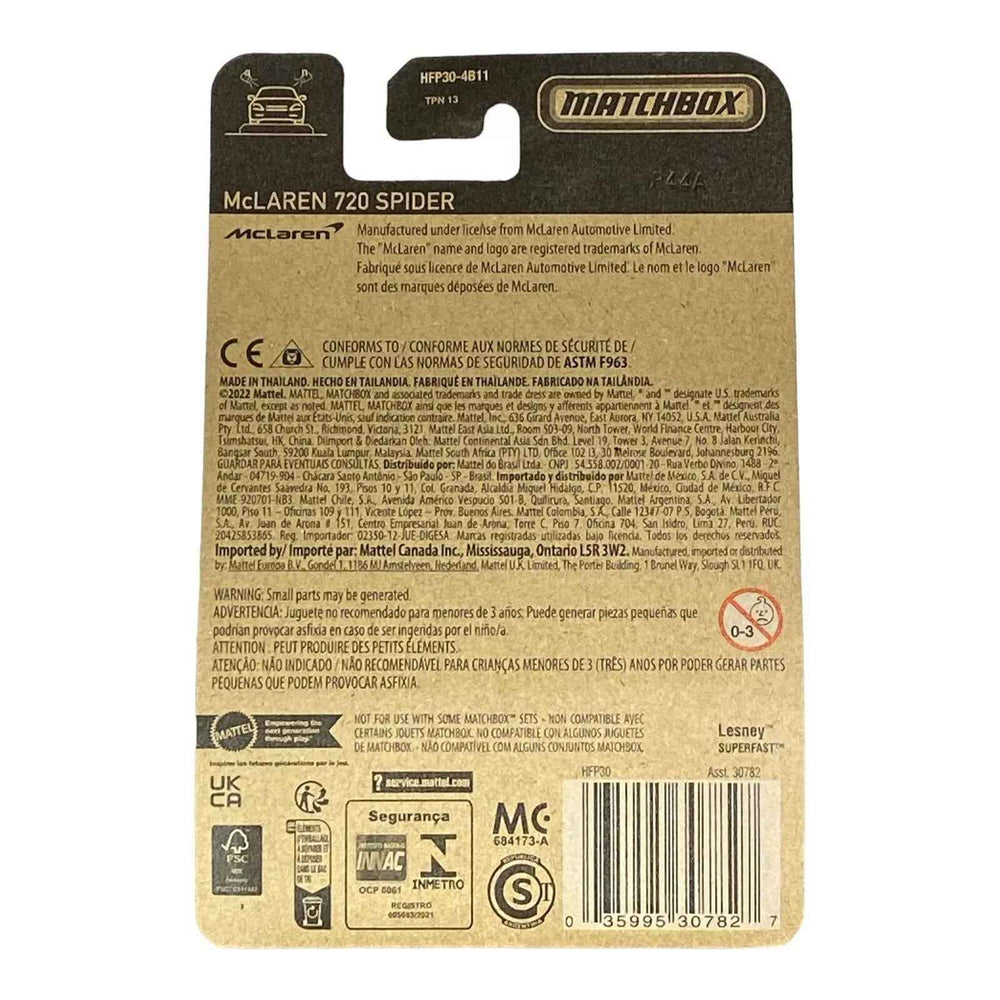 Matchbox McLaren 720 Spider - Matchbox 70 Years Series -