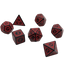 Magic Flame (Red) - "Enchanted Demon" - 7 Piece DnD Dice Set | Acrylic RPG Gaming Dice