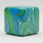 Blue vs Green Swirl Squeeze Cube (Super Slow-Rising Squish)