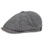 Retro Men’s Newsboy Cap – Classic Herringbone Octagonal Hat, British Style Flat Cap for Autumn & Winter, Vintage Painter Beret
