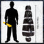 150CM/59INCHES Hanging Corpse Prop Bag, Scary Halloween Decoration, Outdoor Halloween Haunted Decor, Realistic Fake Body