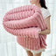 Solid Colour Tutu Fleece Drawn Blanket Double-sided Flannel Multifunctional Leisure Blanket Office Lunch Break Blanket