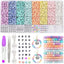 3860PCS Macaron Color Polymer Clay Beads Set – Flat Chip Beads for DIY Bracelets, Necklaces & Letter Bead Jewelry