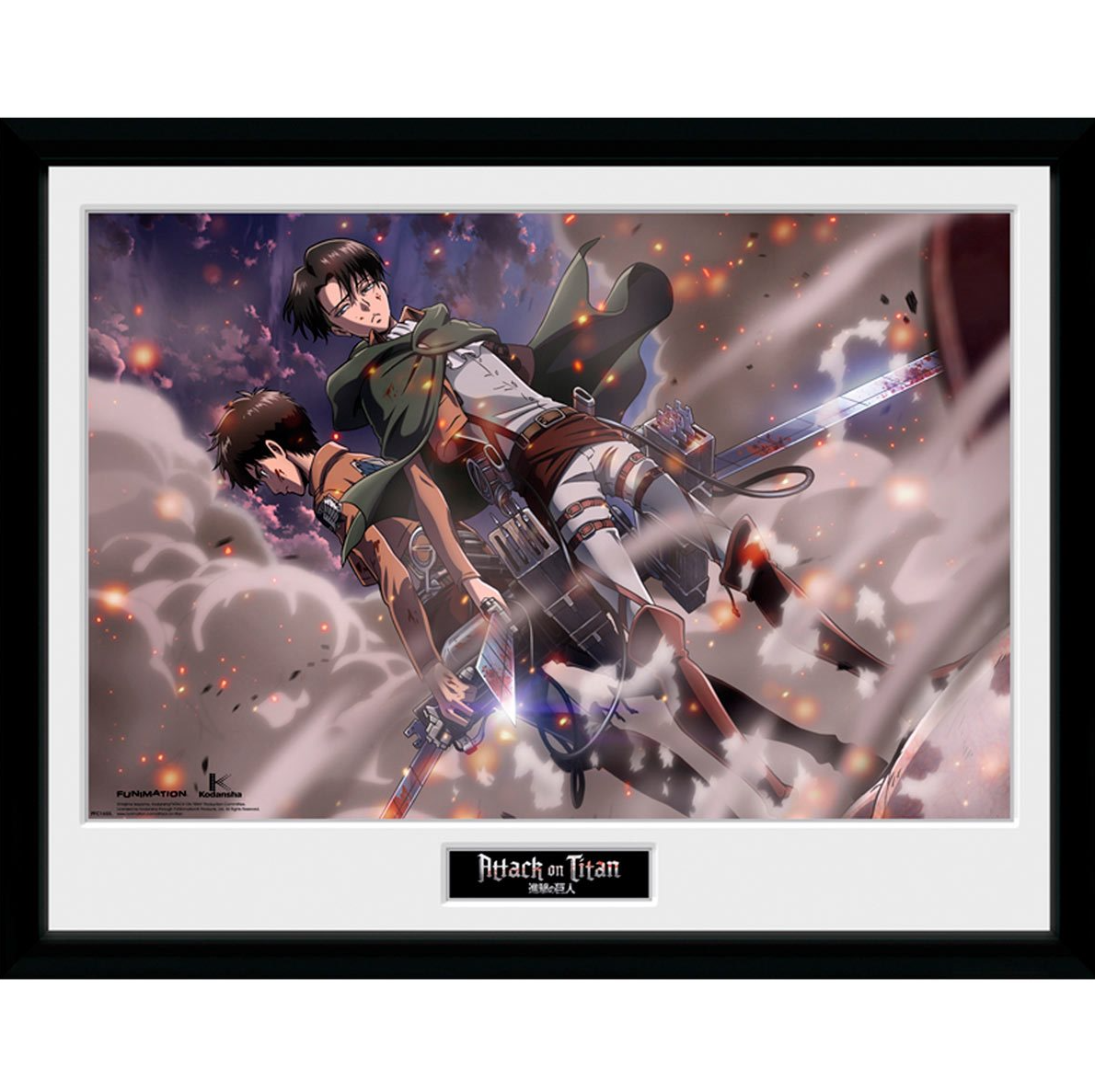 Attack on Titan Smoke Blast Framed Poster