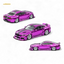 (Pre-Order) Liberty 64 Mustang Lowered Widebody Kit - Chrome Purple + Black Stripes 1:64