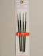 Golden Taklon Brush Set, in 4 Sizes