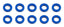 Ballstud Washers 5.5 x 1.0mm Blue Aluminum (10)