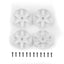 DC10 FT Adjustable Wheel Face Plate, White