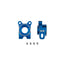 RC10B7 FT Aluminum Rear Hubs, -4 Offset, Blue