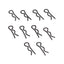 R4 Body Clips, Fits 1/16 Scale Original Parts