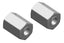 Wheel Hex Adapter - Front - Aluminum - 2 pcs: Mammoth, Moxoo, Triton