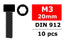 Steel Screws M3 x 20mm, Hex Socket Head, 10pcs