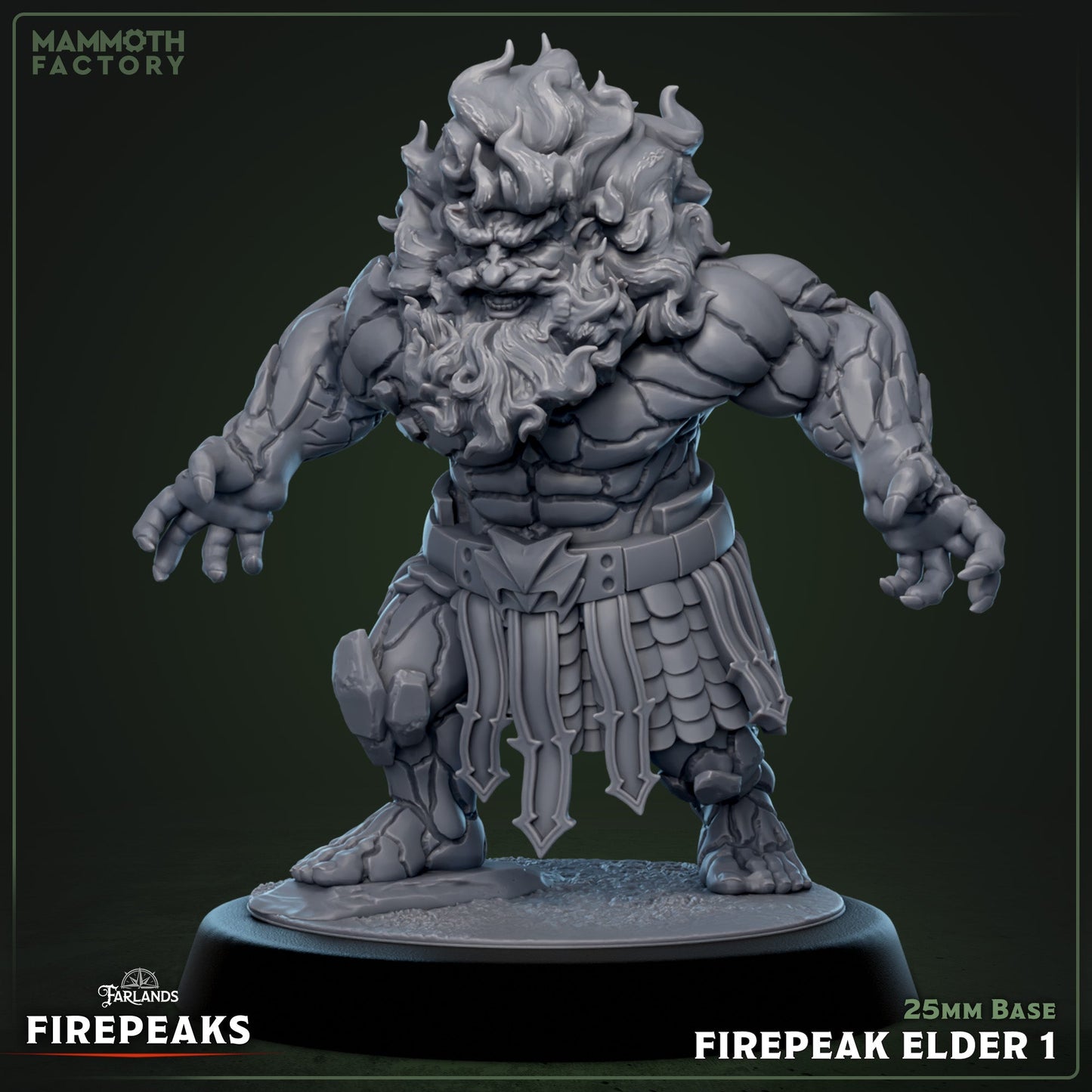 Firepeak Elder: Sculpt 1 (Male Fire Dwarf Grappler)
