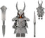 Silver Dark Soul Knight Custom Minifig